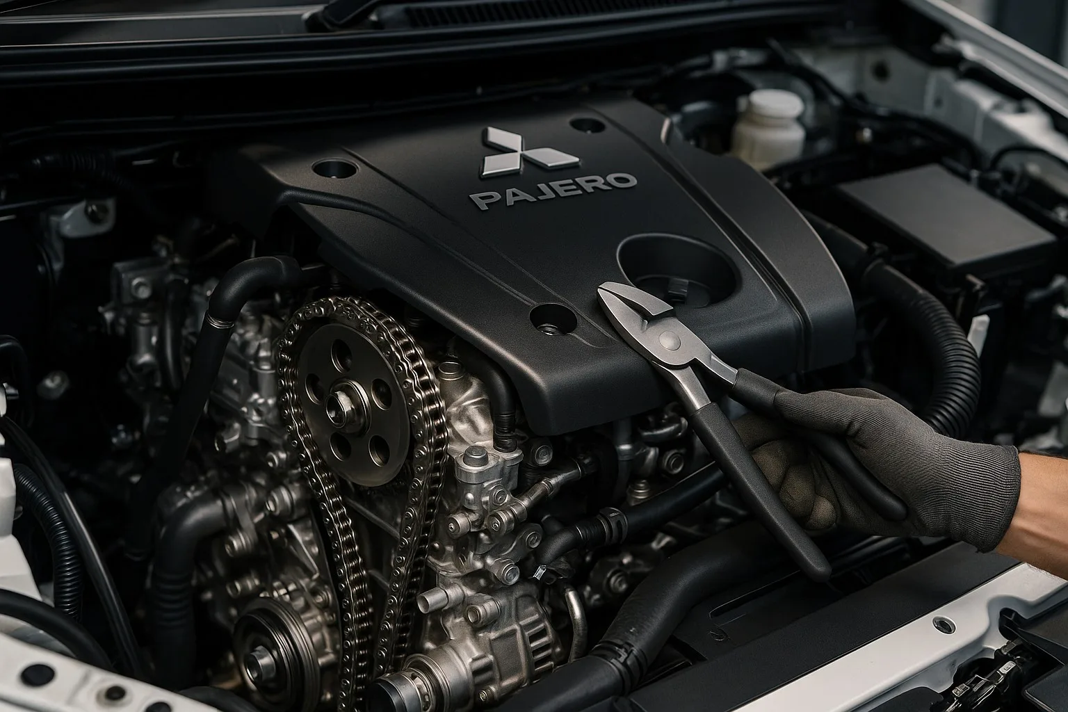 Обслуживание цепи ГРМ или ремня (в зависимости от двигателя) на Паджеро/Спорт
