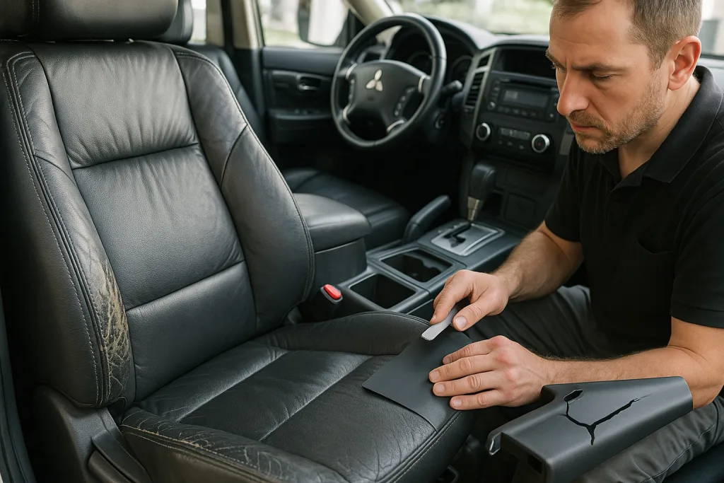 Ремонт «родных» сидений и салона Паджеро: материал устал, пластик треснул — что делать