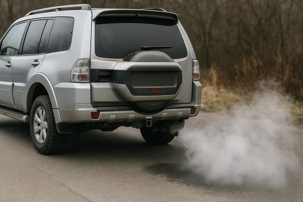 Почему Паджеро при «газе» дымит — дизель/бензин: причины и шаги ремонта