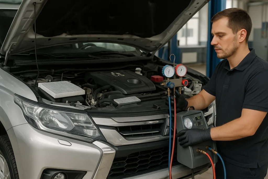 Обслуживание кондиционера и системы вентиляции Паджеро/Паджеро Спорт: запах, плесень, утечка фреона