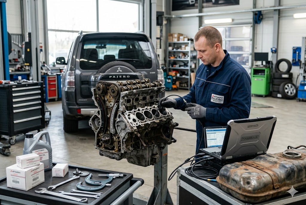 Когда нужен ремонт двигателя Mitsubishi Pajero: признаки и причины