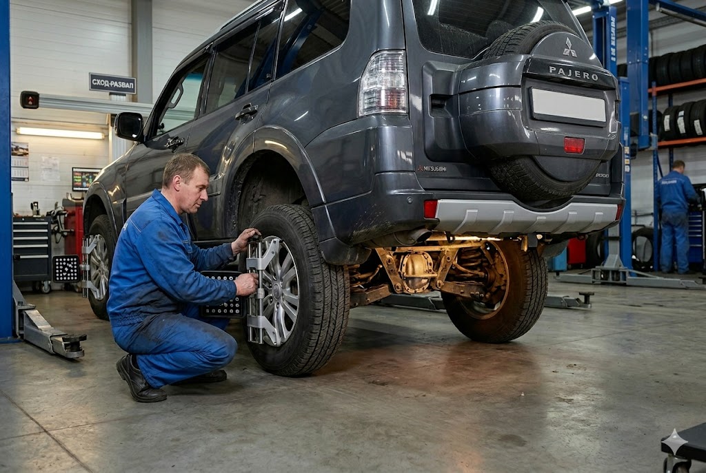 Почему Pajero тянет в сторону: сход-развал или подвеска?
