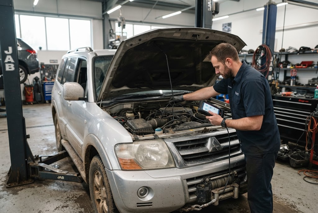 Компьютерная диагностика двигателя и электронных систем автомобиля Pajero в сервисном центре